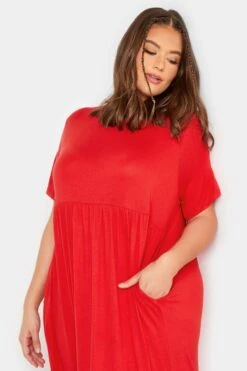 LIMITED COLLECTION Curve Red Pocket Maxi Dress -Plus Size Apparel Shop 3a99fa56 561b 4a 215720 D