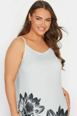 YOURS Curve White Floral Print Colour Block Maxi Dress 10 YOURS Curve White Floral Print Colour Block Maxi Dress -Plus Size Apparel Shop 3abcd113 e104 49 301028 D