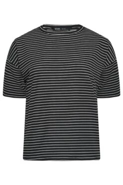 YOURS PETITE Curve Black Stripe T-Shirt 12 YOURS PETITE Curve Black Stripe T-Shirt -Plus Size Apparel Shop 3f374977 8406 46 174598 X