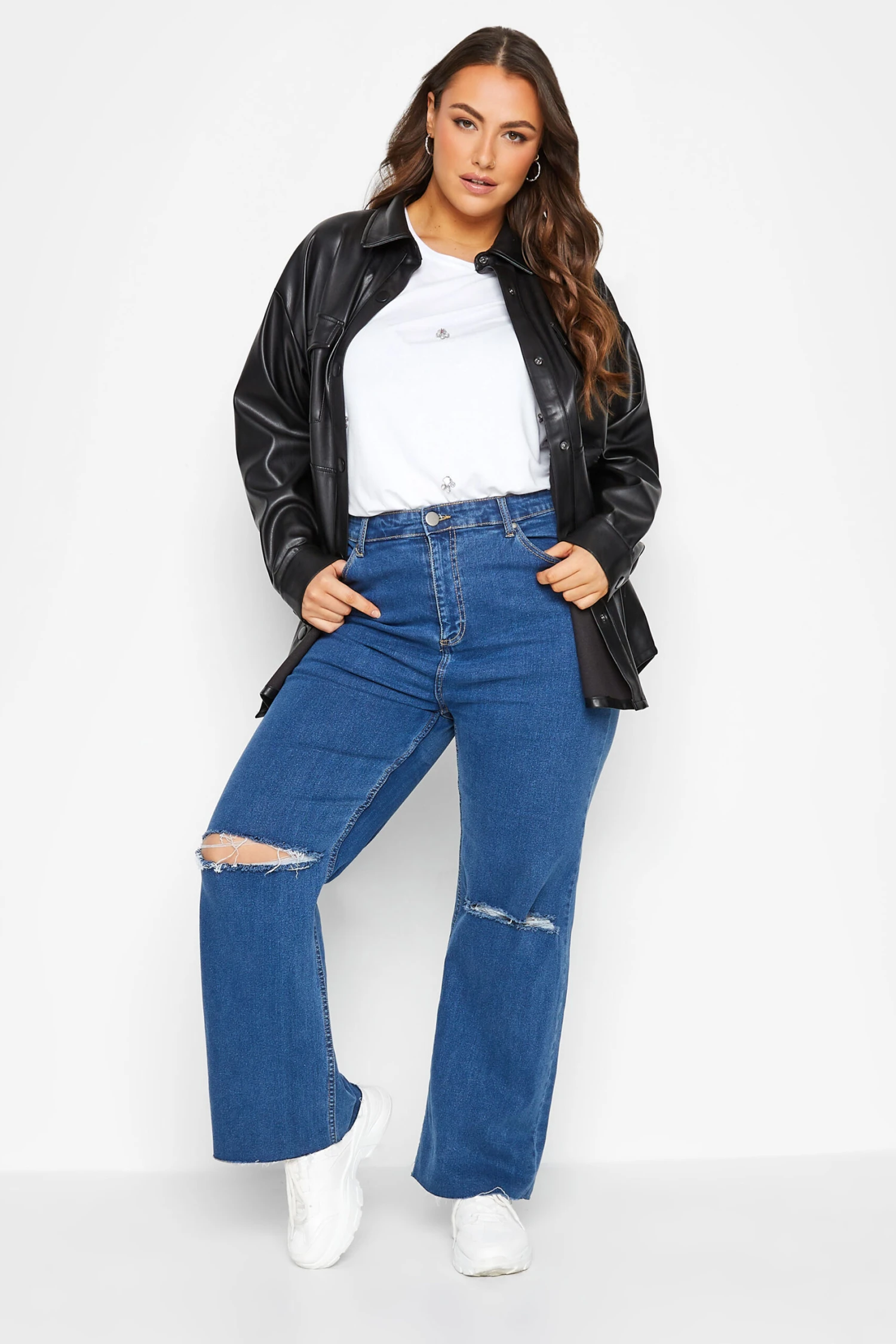 YOURS Curve White Diamante Embellished T-Shirt 3 YOURS Curve White Diamante Embellished T-Shirt