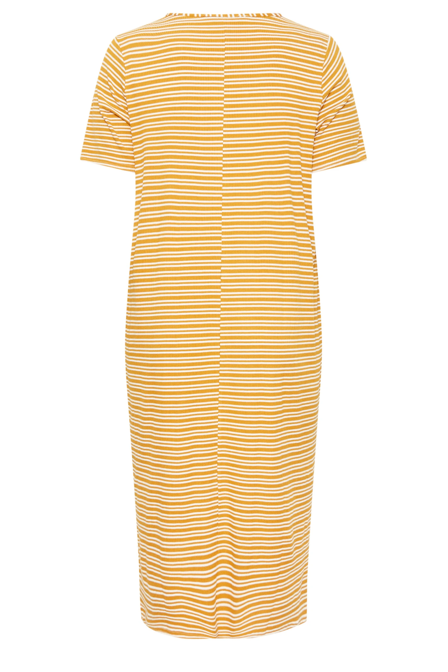 YOURS Curve Orange Stripe Print Maxi T-Shirt Dress 7 YOURS Curve Orange Stripe Print Maxi T-Shirt Dress - Image 5