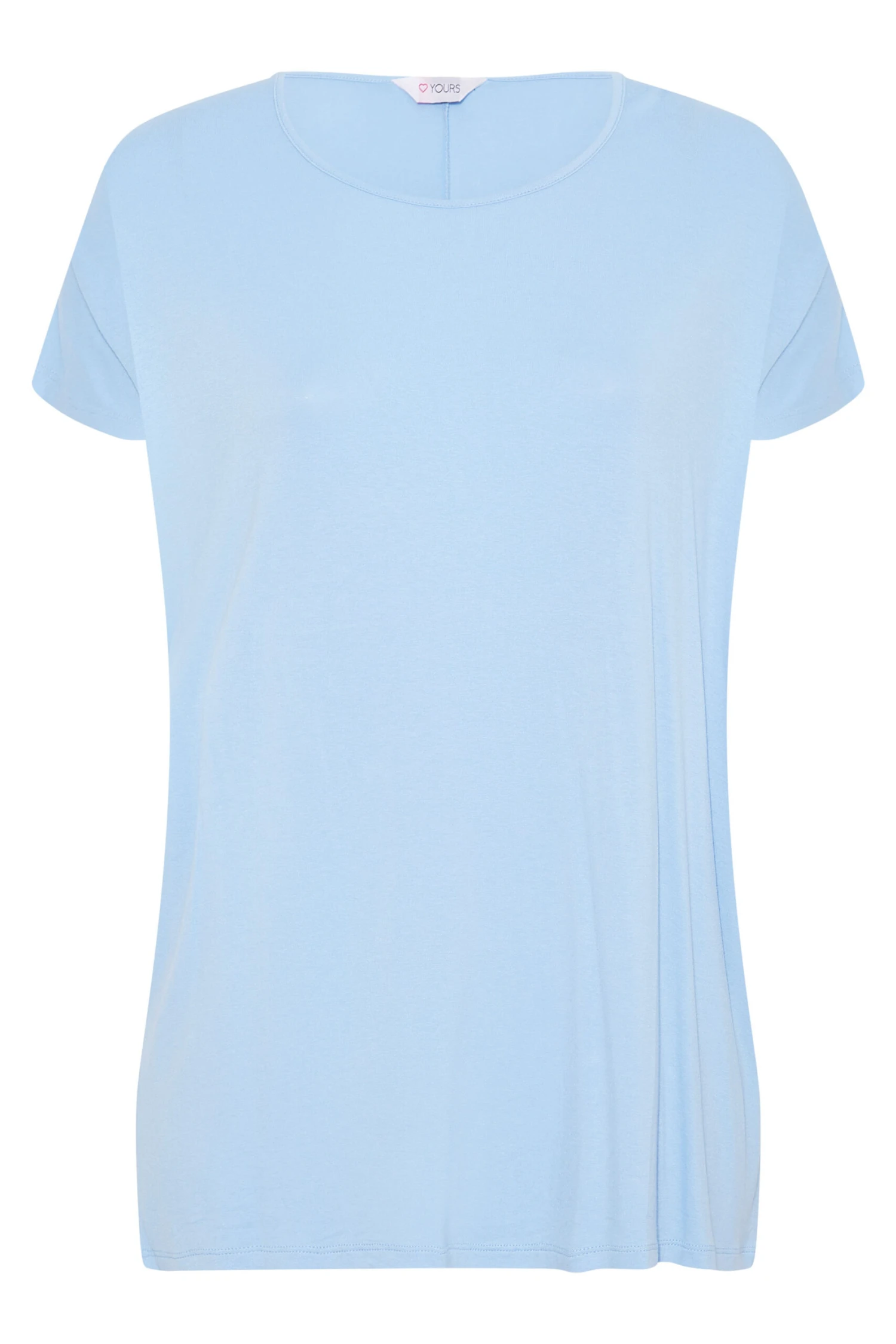 YOURS Curve Blue Grown On Sleeve T-Shirt 6 YOURS Curve Blue Grown On Sleeve T-Shirt - Image 4