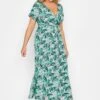 YOURS Curve Light Blue Leaf Print Maxi Wrap Dress 1 YOURS Curve Light Blue Leaf Print Maxi Wrap Dress -Plus Size Apparel Shop 43eb45cf 6ac6 4c 302161 B