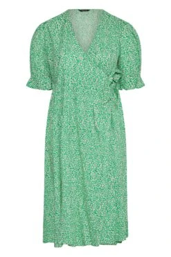 LIMITED COLLECTION Curve Green Ditsy Wrap Dress 12 LIMITED COLLECTION Curve Green Ditsy Wrap Dress -Plus Size Apparel Shop 447269c3 7f3a 4f 214397 X
