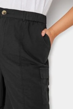 YOURS Curve Black Cargo Shorts -Plus Size Apparel Shop 44d5523b ae8e 48 144854 D