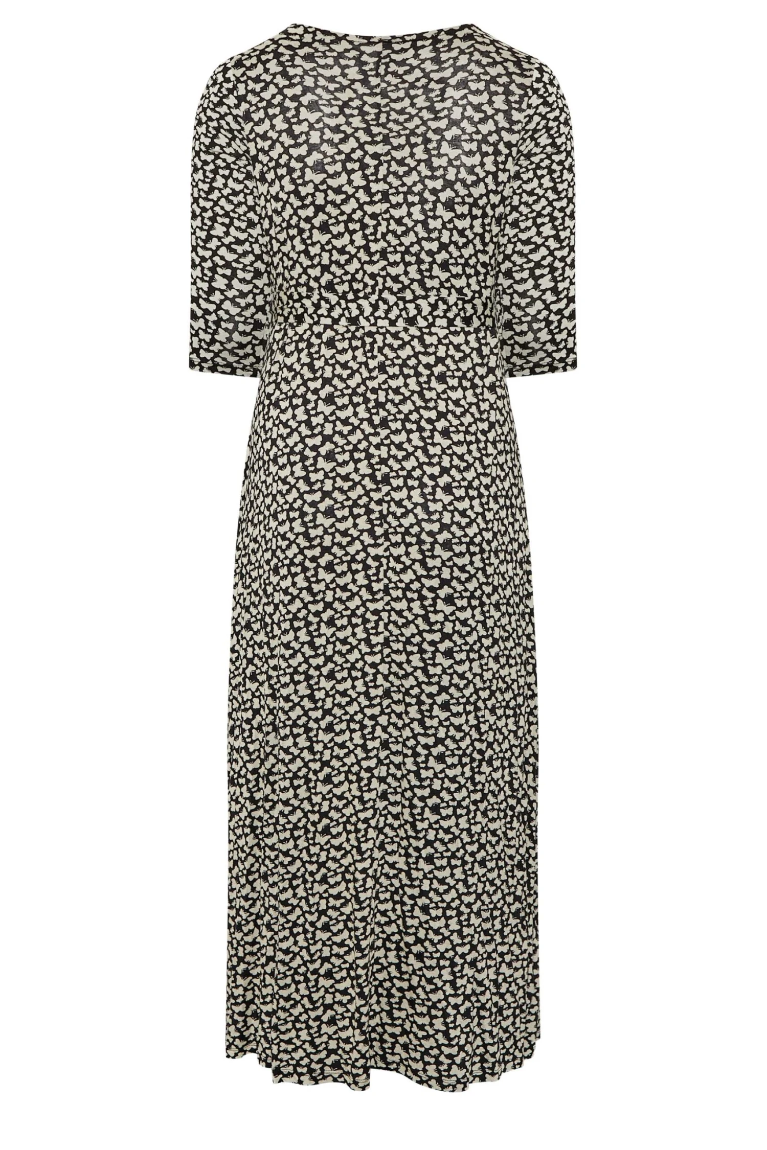 YOURS Curve Black Butterfly Print V-Neck Maxi Dress 8 YOURS Curve Black Butterfly Print V-Neck Maxi Dress - Image 6