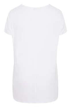 YOURS Curve White Grown On Sleeve T-Shirt -Plus Size Apparel Shop 46a3ba9e 98f2 49 191957 BK