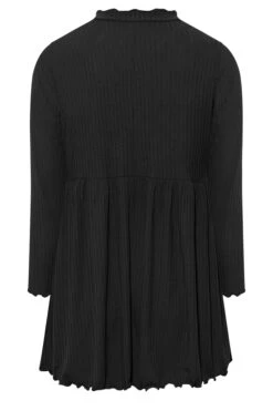 LIMITED COLLECTION Curve Black Peplum Lettuce Hem Top -Plus Size Apparel Shop 49c4123f eaee 4a 215085 Y