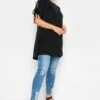 LIMITED COLLECTION Curve Black Tie Sleeve Top -Plus Size Apparel Shop 4b040af9 c308 4f 215595 B