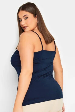 YOURS Curve Navy Blue Cami Vest Top