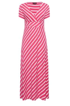YOURS Curve Pink Stripe Swing Maxi Dress -Plus Size Apparel Shop 4c61d69e 672c 46 301018 X
