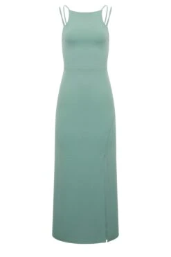 YOURS PETITE Curve Sage Green Split Hem Maxi Dress -Plus Size Apparel Shop 4cf9df76 793a 4a 174531 X