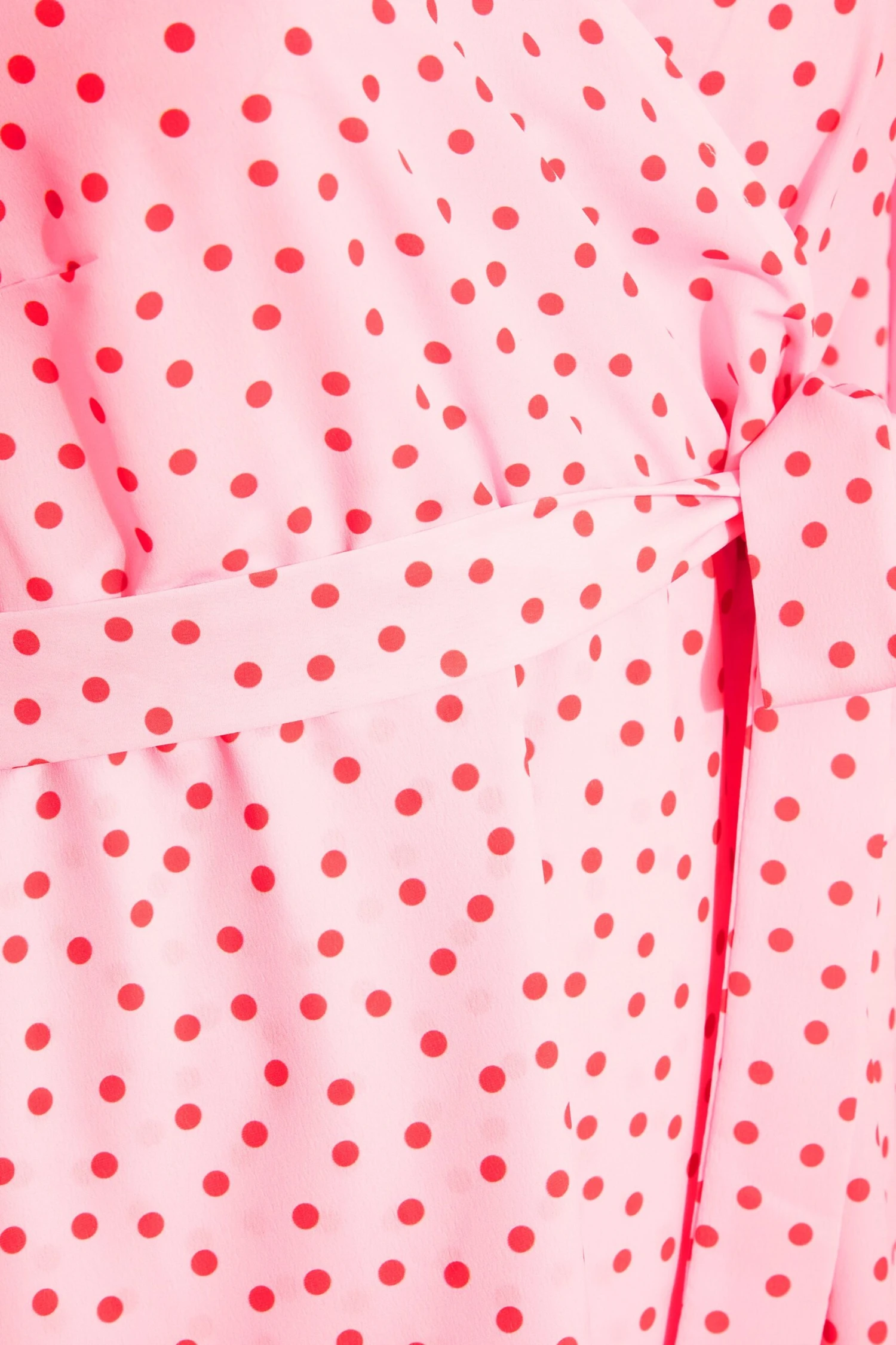 YOURS LONDON Curve Pink Polka Dot Midi Wrap Dress 6 YOURS LONDON Curve Pink Polka Dot Midi Wrap Dress - Image 4