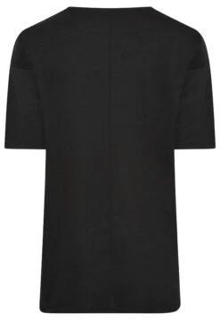 YOURS Curve Black Foil Leopard Graphic T-Shirt -Plus Size Apparel Shop 4d8d05cb e3a6 49 301849 Y