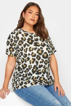 YOURS Curve Brown Animal Print Oversized T-Shirt 13 YOURS Curve Brown Animal Print Oversized T-Shirt -Plus Size Apparel Shop 51ed03f4 43d6 4f 320959 A