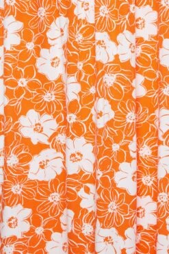 YOURS Curve Orange Floral Tiered Maxi Sundress -Plus Size Apparel Shop 53385a73 b49f 4e 137360 Z