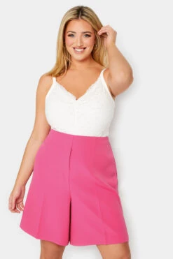 YOURS Curve Hot Pink Tailored Shorts -Plus Size Apparel Shop 543254db 06a4 47 144651 A