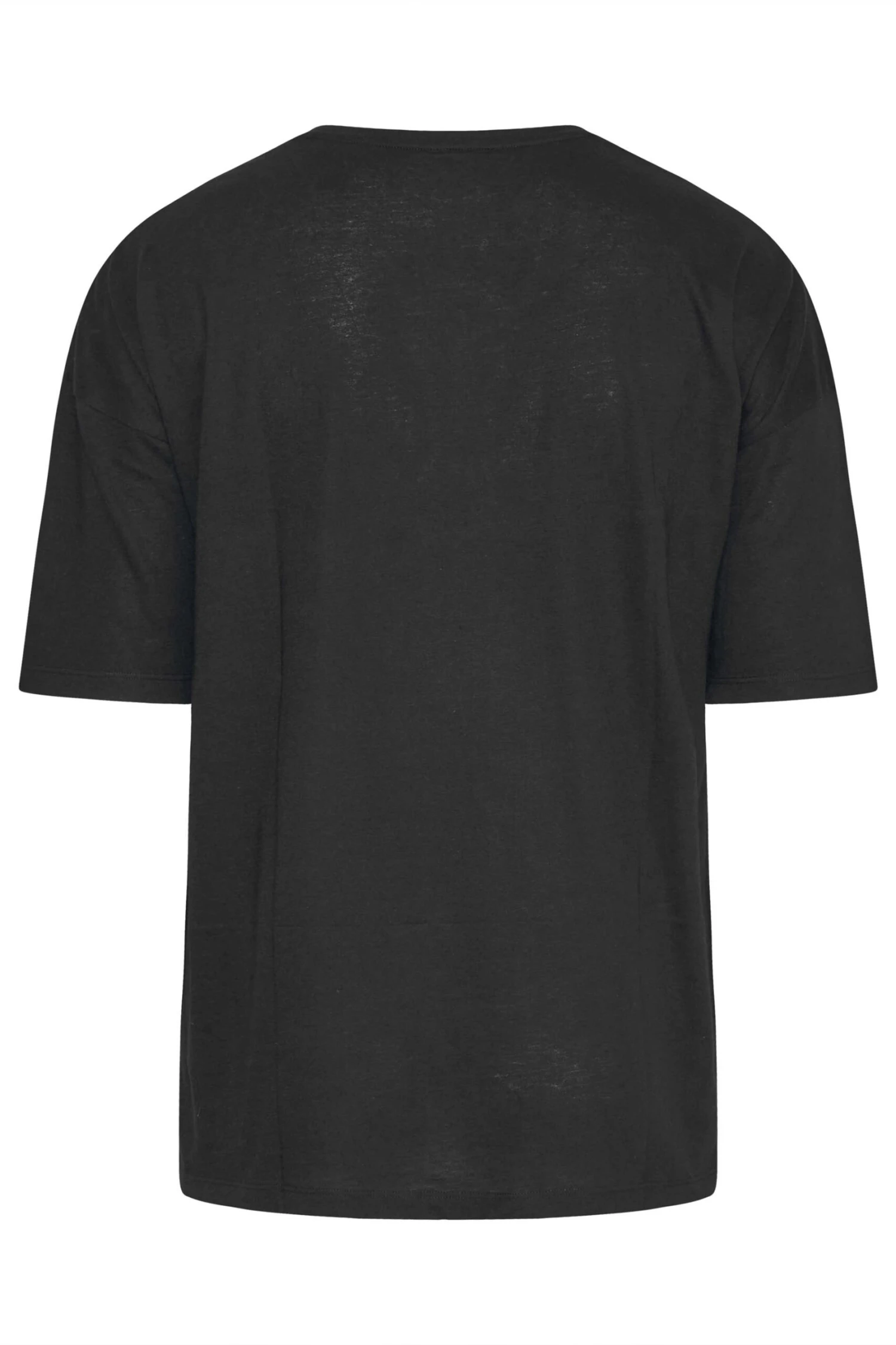 YOURS Curve Black V-Neck T-Shirt 7 YOURS Curve Black V-Neck T-Shirt - Image 5