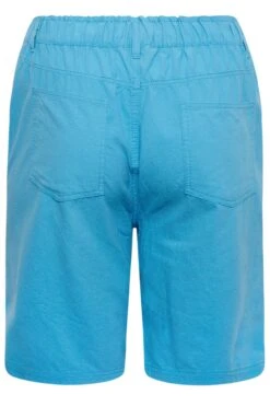 YOURS Curve Blue Cotton Shorts -Plus Size Apparel Shop 55c77085 ef4c 4c 144790 Y