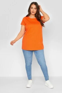 YOURS Curve 3 PACK Lime Green & Orange Essential T-Shirts -Plus Size Apparel Shop 5748a3ff 07f1 4d 320715 B1