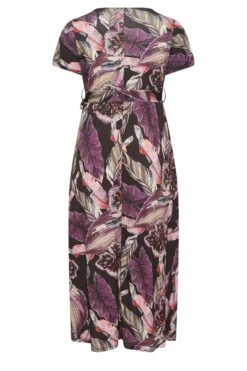 YOURS Curve Black Leaf Print Wrap Dress 13 YOURS Curve Black Leaf Print Wrap Dress -Plus Size Apparel Shop 5899118f 0cb2 4e 301989 Y