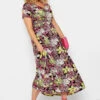 YOURS Curve Black & Pink Leaf Print Maxi Dress -Plus Size Apparel Shop 59a6c08a 4bf8 4e 302064 B