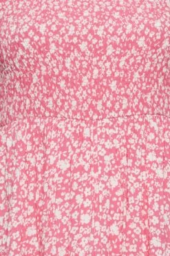 YOURS Curve Pink Ditsy Floral Bardot Maxi Dress -Plus Size Apparel Shop 5a57a314 40cd 41 137341 Z