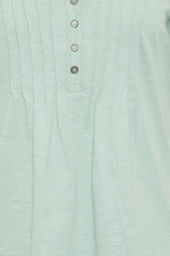 PixieGirl YOURS PETITE Curve Sage Green Cotton Henley Top -Plus Size Apparel Shop 5a63b165 7f31 48 174479 Z