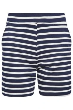 YOURS PETITE Curve Navy Blue Stripe Print Shorts -Plus Size Apparel Shop 5bc7c9d8 87c6 4e 174465 X