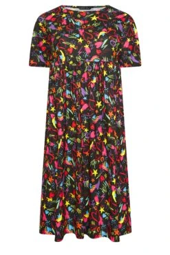 LIMITED COLLECTION Curve Black Scribble Print Smock Dress -Plus Size Apparel Shop 5bdc4373 c176 40 215777 X