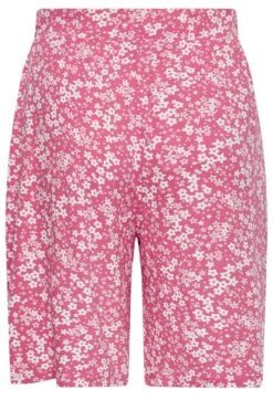 YOURS Curve Pink Ditsy Print Jersey Shorts -Plus Size Apparel Shop 5d232841 8aa2 40 144847 Y