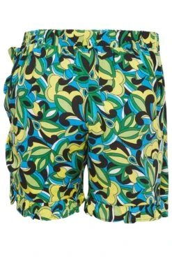 YOURS Curve Blue Abstract Floral Print Skort -Plus Size Apparel Shop 5db4deec 1b27 44 144805 Y