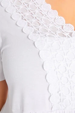 YOURS Curve White Crochet Detail Peplum Tunic Top 11 YOURS Curve White Crochet Detail Peplum Tunic Top -Plus Size Apparel Shop 6081b788 cc1e 41 191896 E