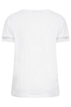 LIMITED COLLECTION Curve White Crochet Trim T-Shirt 13 LIMITED COLLECTION Curve White Crochet Trim T-Shirt -Plus Size Apparel Shop 61928d72 7edc 4e 215637 Y