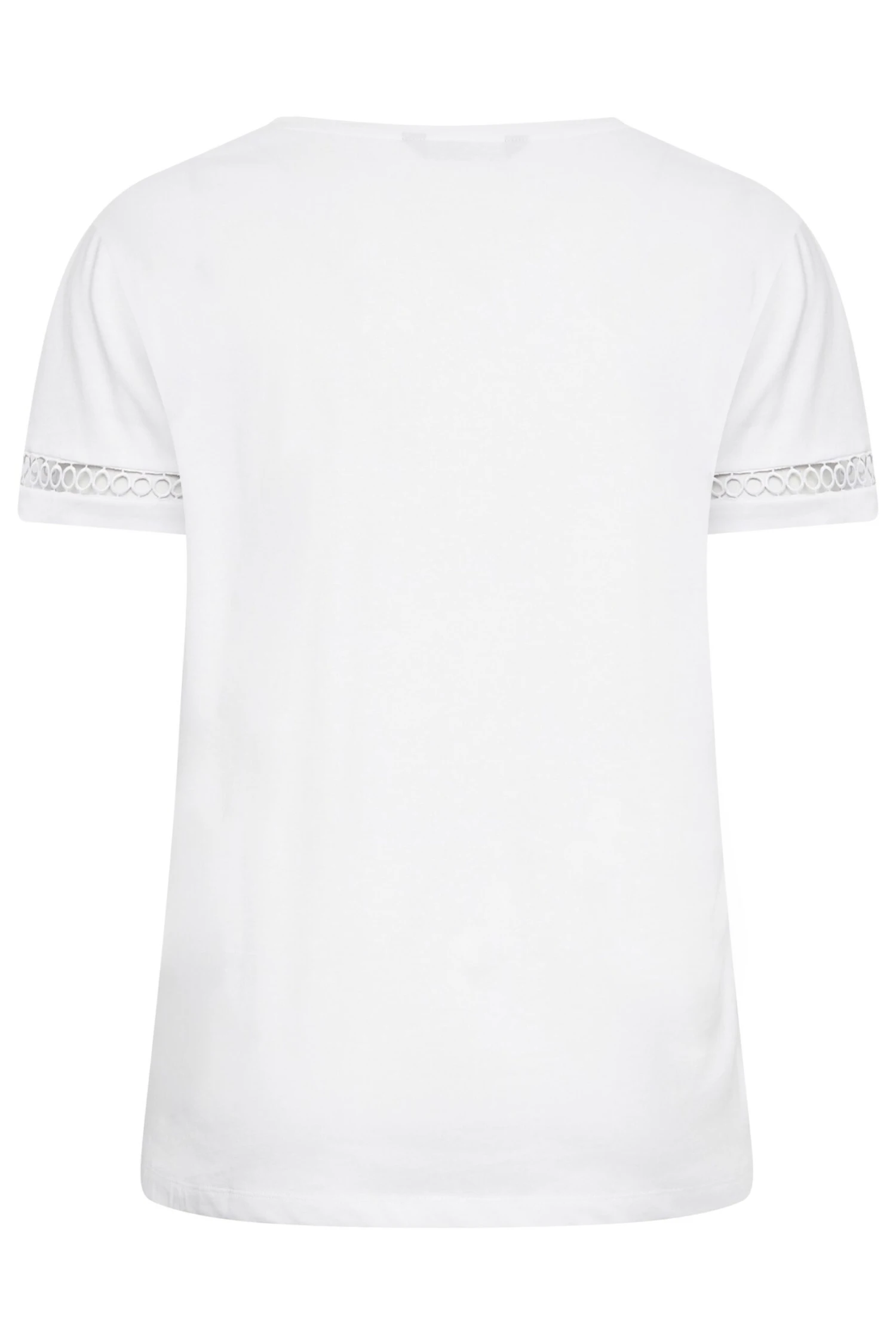 LIMITED COLLECTION Curve White Crochet Trim T-Shirt 8 LIMITED COLLECTION Curve White Crochet Trim T-Shirt - Image 6