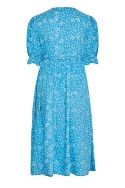 LIMITED COLLECTION Curve Blue Ditsy Wrap Dress -Plus Size Apparel Shop 62b7b871 3c97 46 214398 X