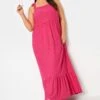 YOURS Curve Hot Pink Broderie Anglaise Maxi Dress -Plus Size Apparel Shop 63631034 4acc 4e 137567 B