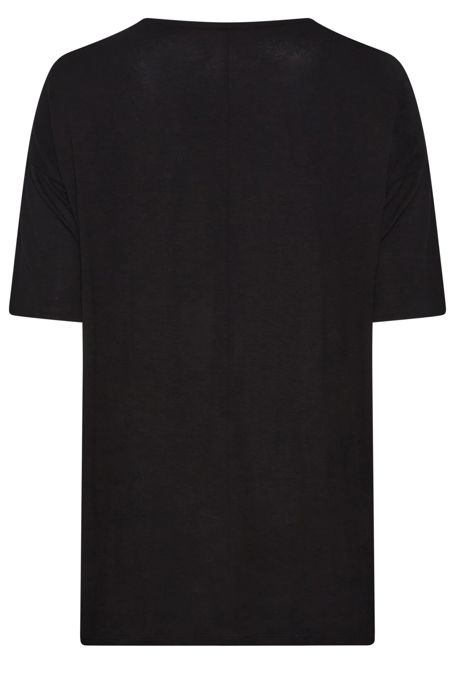 YOURS Curve Black & Gold Glitter Tiger Print Split Hem T-Shirt 8 YOURS Curve Black & Gold Glitter Tiger Print Split Hem T-Shirt - Image 6