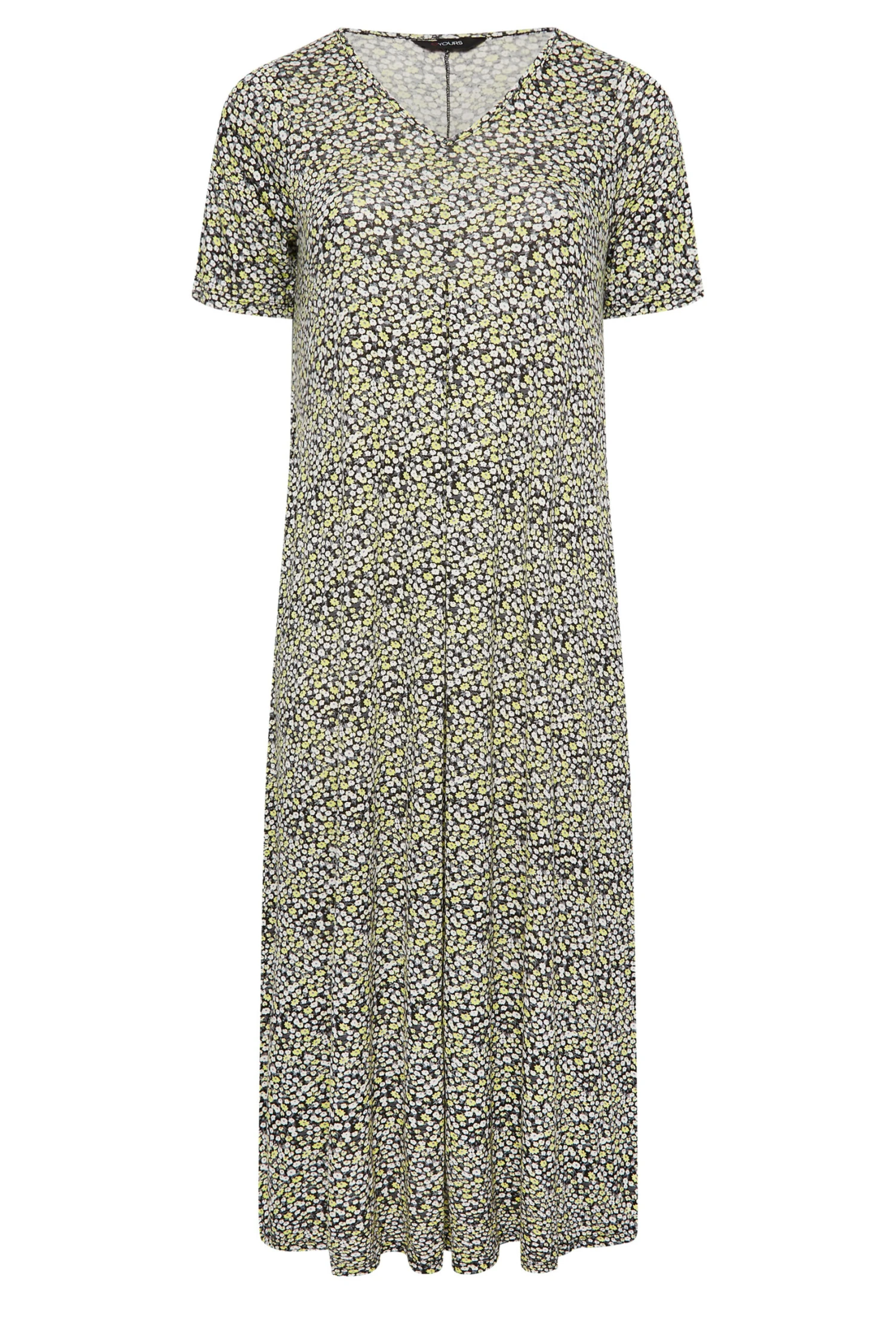 YOURS Curve Black Ditsy Floral Maxi Dress 7 YOURS Curve Black Ditsy Floral Maxi Dress - Image 5