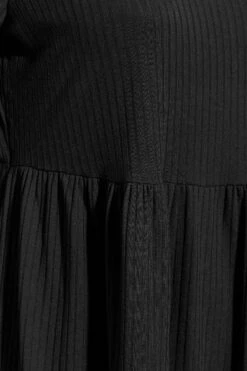 LIMITED COLLECTION Curve Black Peplum Lettuce Hem Top -Plus Size Apparel Shop 67b6ccc3 7b97 43 215085 Z