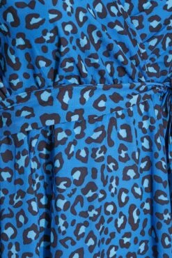 YOURS LONDON Curve Blue Leopard Print Wrap Dress -Plus Size Apparel Shop 67df7ada 9b08 4b 161731 Z