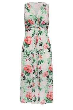 YOURS LONDON Curve Green Floral Print Knot Front Maxi Dress -Plus Size Apparel Shop 67f30ece fd7c 44 161241 X