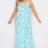 YOURS Curve Blue Floral Tiered Maxi Sundress -Plus Size Apparel Shop 686f232c 5e61 41 137361 B