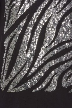 YOURS Curve Black Zebra Print Sequin Top 12 YOURS Curve Black Zebra Print Sequin Top -Plus Size Apparel Shop 6955e347 4787 44 302085 Z