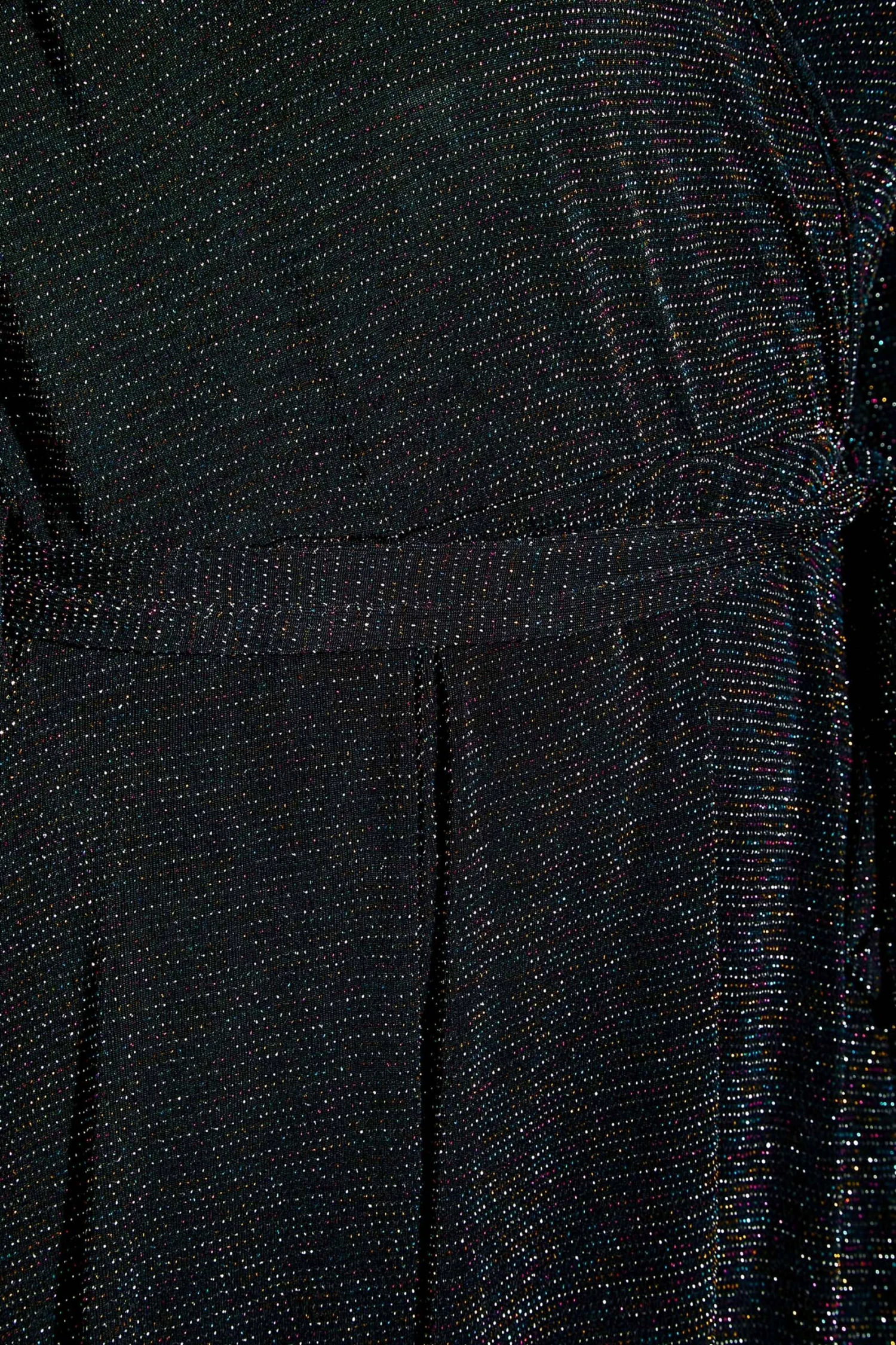 YOURS LONDON Curve Black & Rainbow Glitter Wrap Dress 6 YOURS LONDON Curve Black & Rainbow Glitter Wrap Dress - Image 4