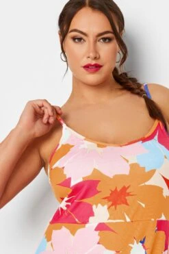 LIMITED COLLECTION Curve Pink Floral Print Cami Maxi Dress -Plus Size Apparel Shop 6f6d8705 6241 4d 215559 D