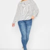 YOURS PETITE Curve White Stripe Long Sleeve Top 1 YOURS PETITE Curve White Stripe Long Sleeve Top -Plus Size Apparel Shop 72294daa 3b68 4b 174593 B