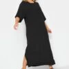 YOURS Curve Black Ribbed T-Shirt Dress -Plus Size Apparel Shop 74343691 da5a 4e 137545 B