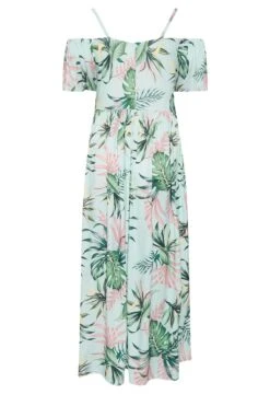 YOURS LONDON Curve Blue Tropical Print Maxi Dress -Plus Size Apparel Shop 747ba2cc eca5 4c 162205 Y