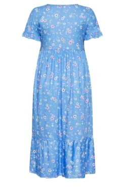 LIMITED COLLECTION Curve Blue Ditsy Print Frill Sleeve Maxi Dress 13 LIMITED COLLECTION Curve Blue Ditsy Print Frill Sleeve Maxi Dress -Plus Size Apparel Shop 749a3908 f6d1 42 215604 Y